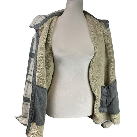 Sage Collective Plaid Flannel Fleece Lined Shirt Jacket Shacket Size XL - Picture 2 of 8